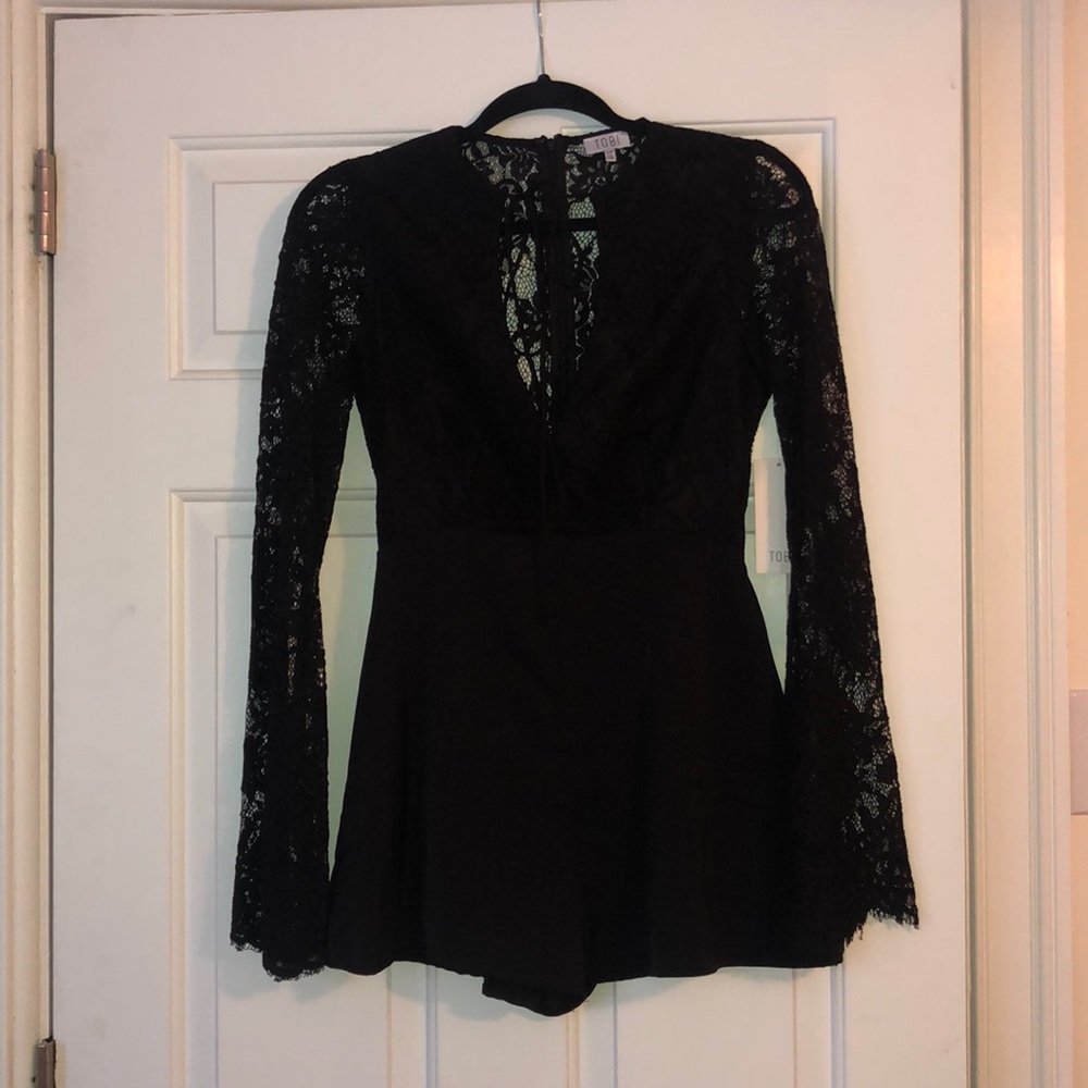 Long Sleeve Lace Romper